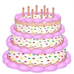 Decorative Birthday Cake Stock Photo