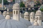 Istanbul, Turkey - May 28 : View Across The Rooftops Of The Suleymaniye Mosque In Istanbul Turkey On May 28, 2018 Stock Photo