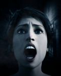 3d Rendering Of A Woman Is Trying To Survive In Haunted House Stock Photo