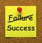 Success Note With Pushpin Stock Photo