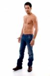 Standing Muscular Male Stock Photo