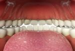 Close Up Of Human Mouth Inner, Oral Health Concept, 3d Rendering Stock Photo