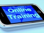 Online Training Mobile Phone Stock Photo