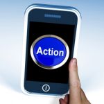 Action In Phone Shows Inspired Activity Stock Photo