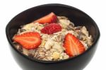 Oatmeal In Bowl Stock Photo