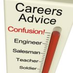 Careers Advice Monitor Stock Photo