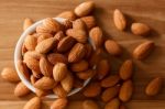 Almond Nut Organic Healthy Snack Vegan Vegetarian Stock Photo