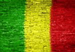 Mali Flag Painted On Wall Stock Photo