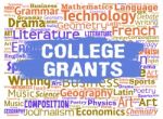 College Grants Means Colleges Educate And Schooling Stock Photo