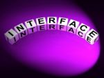 Interface Dice Represent Integrating Networking And Interfacing Stock Photo