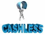 Cashless Credit Card Indicates Purchase Prepaid And Prepay 3d Re Stock Photo