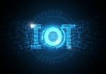 Internet Of Things Technology Circle Abstract Background Stock Photo