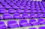 Purple Stadium Seats Stock Photo