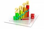 Business Graph 2014 Stock Photo