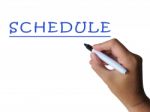 Schedule Word Shows Planning Time And Tasks Stock Photo