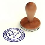 Airmail Rubber Stamp Stock Photo