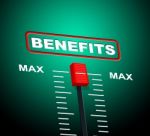 Benefits Max Shows Upper Limit And Utmost Stock Photo