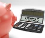 Savings Calculator Shows Growth Save And Invest Stock Photo