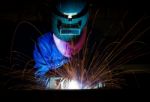 Welding Steel Structure Stock Photo