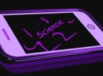 Science Smartphone Means Biology Chemistry And Physics Stock Photo