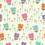 Seamless Pattern Background Of Colorful Flower Stock Photo