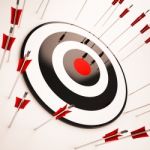 Off Target Shows Aiming Mistake Stock Photo