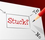 Stuck Choice Shows Trapped Confusing And Option Stock Photo