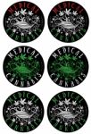 Marijuana Leaf Decorative Texture Stamps Stock Photo