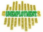 3d Unemployment Message Concept. Jobs Crisis Concept Stock Photo