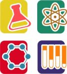 Science Icons Stock Photo