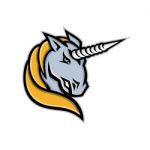 Unicorn Head Mascot Stock Photo