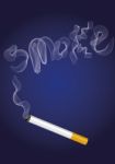 A Cigarette With Smoke Stock Photo