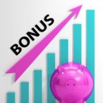 Bonus Graph Shows Incentives Rewards And Premiums Stock Photo