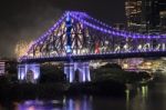 Story Bridge On New Years Eve 2016 In Brisbane Stock Photo