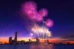 Seoul International Fireworks Festival In Korea Stock Photo