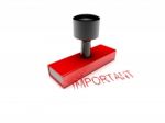 Rubber Stamp Important Stock Photo