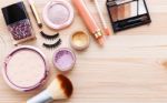 Makeup Cosmetic Background Stock Photo