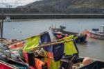 Boats In The Harbour At Lyme Regis Stock Photo