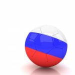 Russia Soccer Ball Isolated White Background Stock Photo