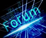 Forum Word Represents Social Media And Chat Stock Photo