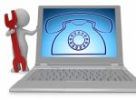 Telephone Call Indicates Answers Discussion 3d Rendering Stock Photo