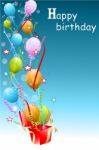 Colorful Birthday Card Stock Photo