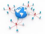 Global Business Network Stock Photo