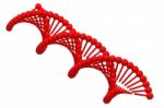 Red DNA On White Background Stock Photo