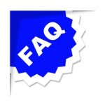 Faq Label Represents Frequently Asked Questions And Advice Stock Photo