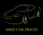 Used Car Prices Shows Second Hand Auto Values Stock Photo