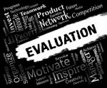 Evaluation Words Represents Appraisal Estimation And Evaluating Stock Photo
