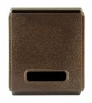 Brown Grain Metal Serface Letter Box On White Background Stock Photo