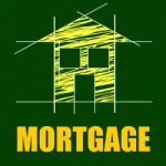 House Mortgage Shows Borrow Money And Apartment Stock Photo