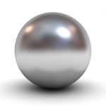 Metallic Chrome Sphere Stock Photo